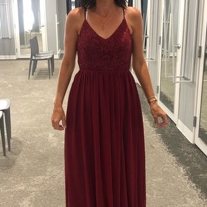 Maroon colored Dress